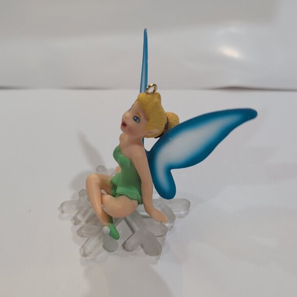 Vintage Grolier Disney Tinkerbell Ornament Decoration On Snowflake - Picture 5 of 5